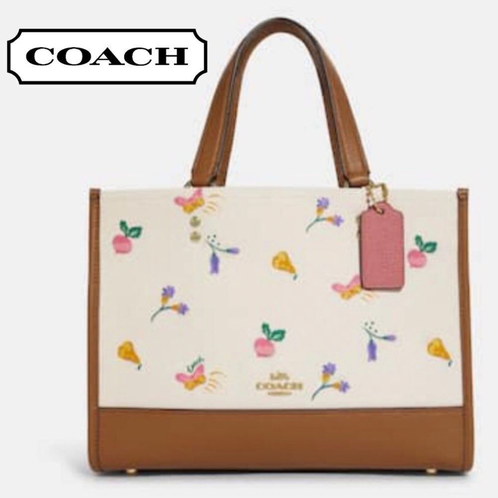 Coach Garden Veggie & Butterfly Print Dempsey Tote